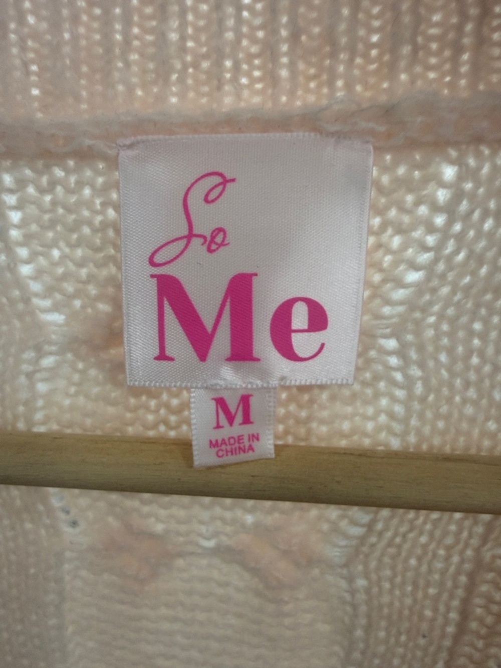 So Me Pastel Multi-Striped Open-Front Cable Knit Cardigan - Picture 2 of 7